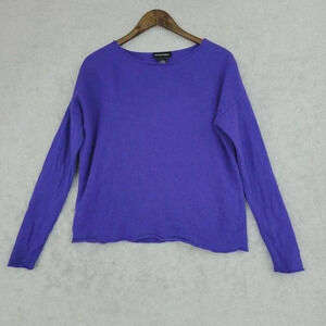 Purple Sutton Studio Wool & Cashmere Blend Long Sleeve Womens Sweater M  11PT